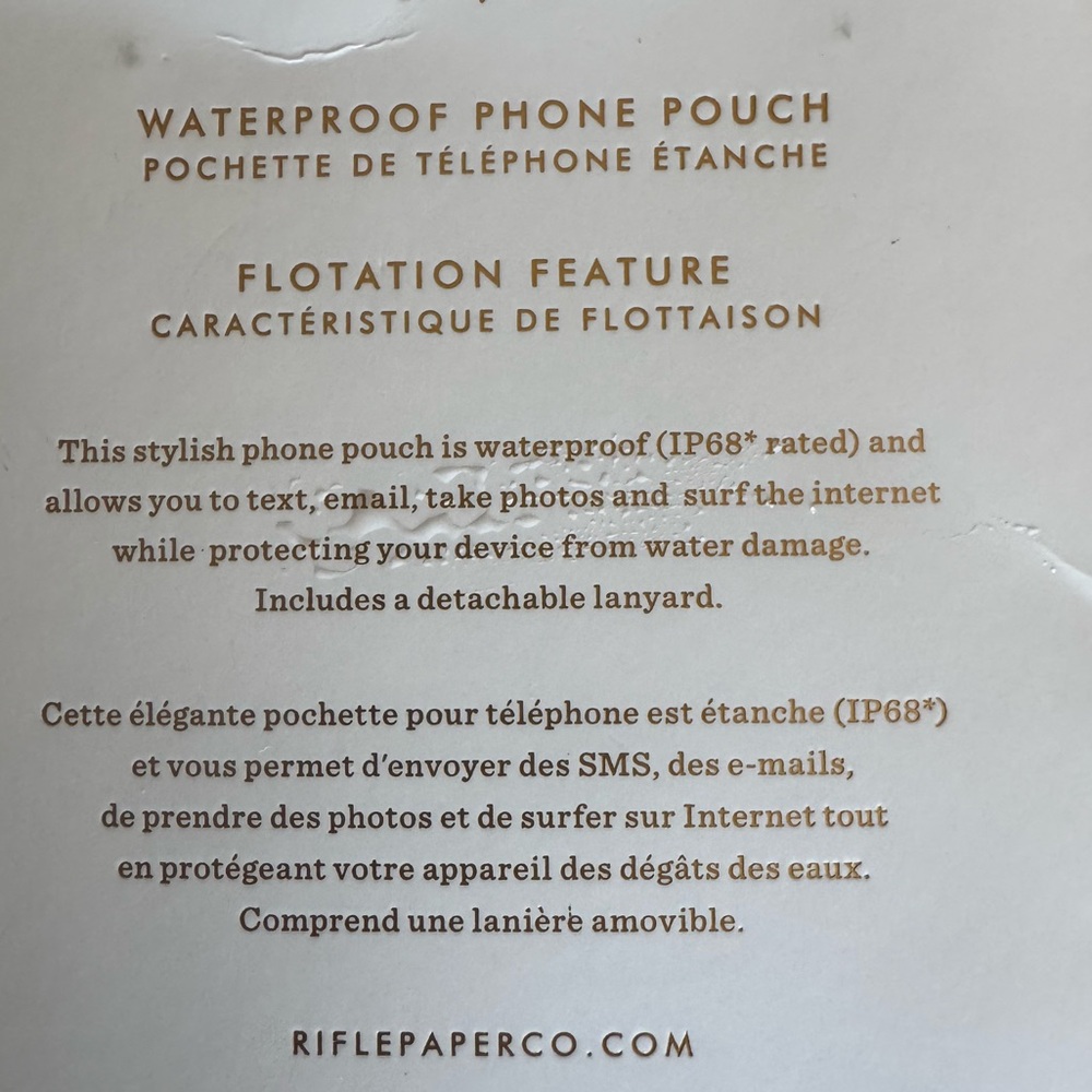 Rifle Paper Co. Waterproof Pouch🌺PRETTY&PRACTICAL! Zoom in for all the details - Picture 4 of 5